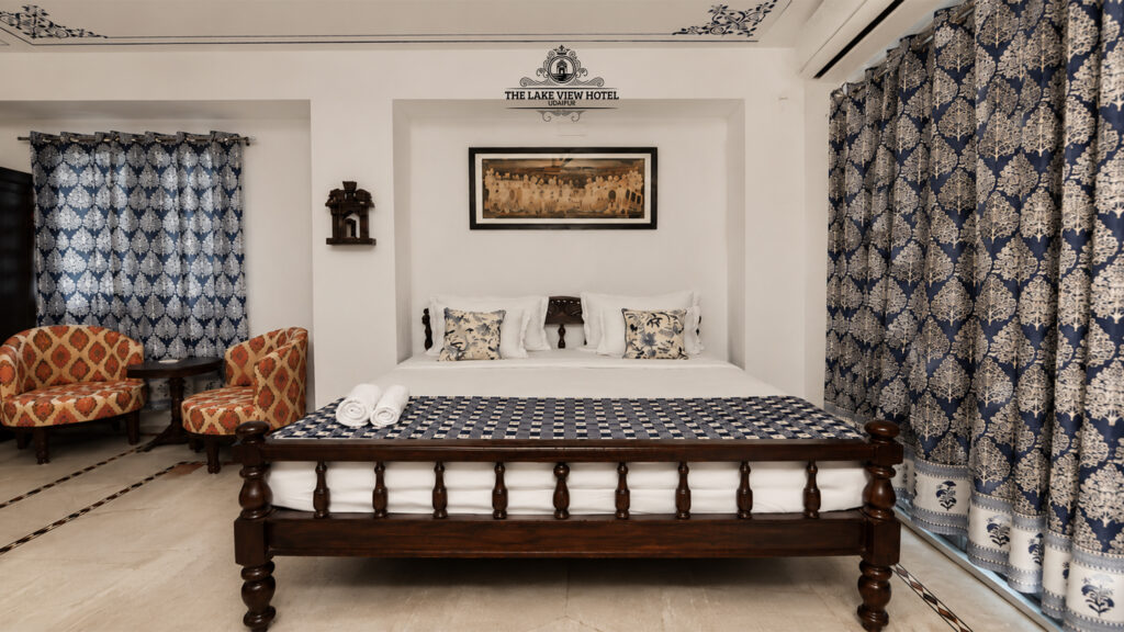 Spacious heritage room at the best hotel in Udaipur for family near Lake Pichola.